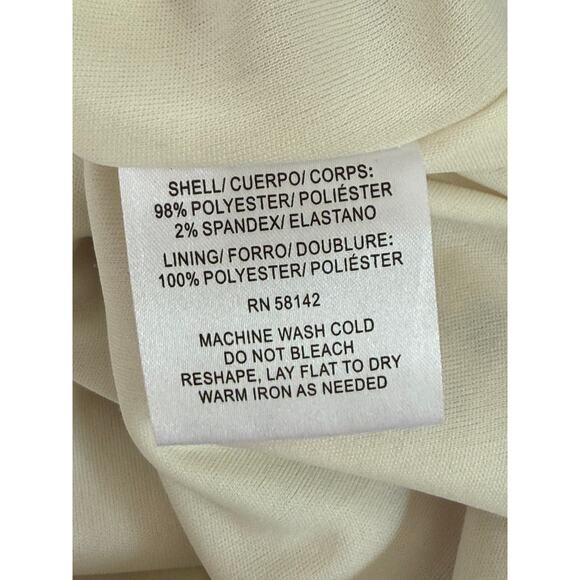 Maggy London Adeline Short Sleeve Ivory & Bright Floral Print Hot Dress Size 12P - Picture 9 of 10